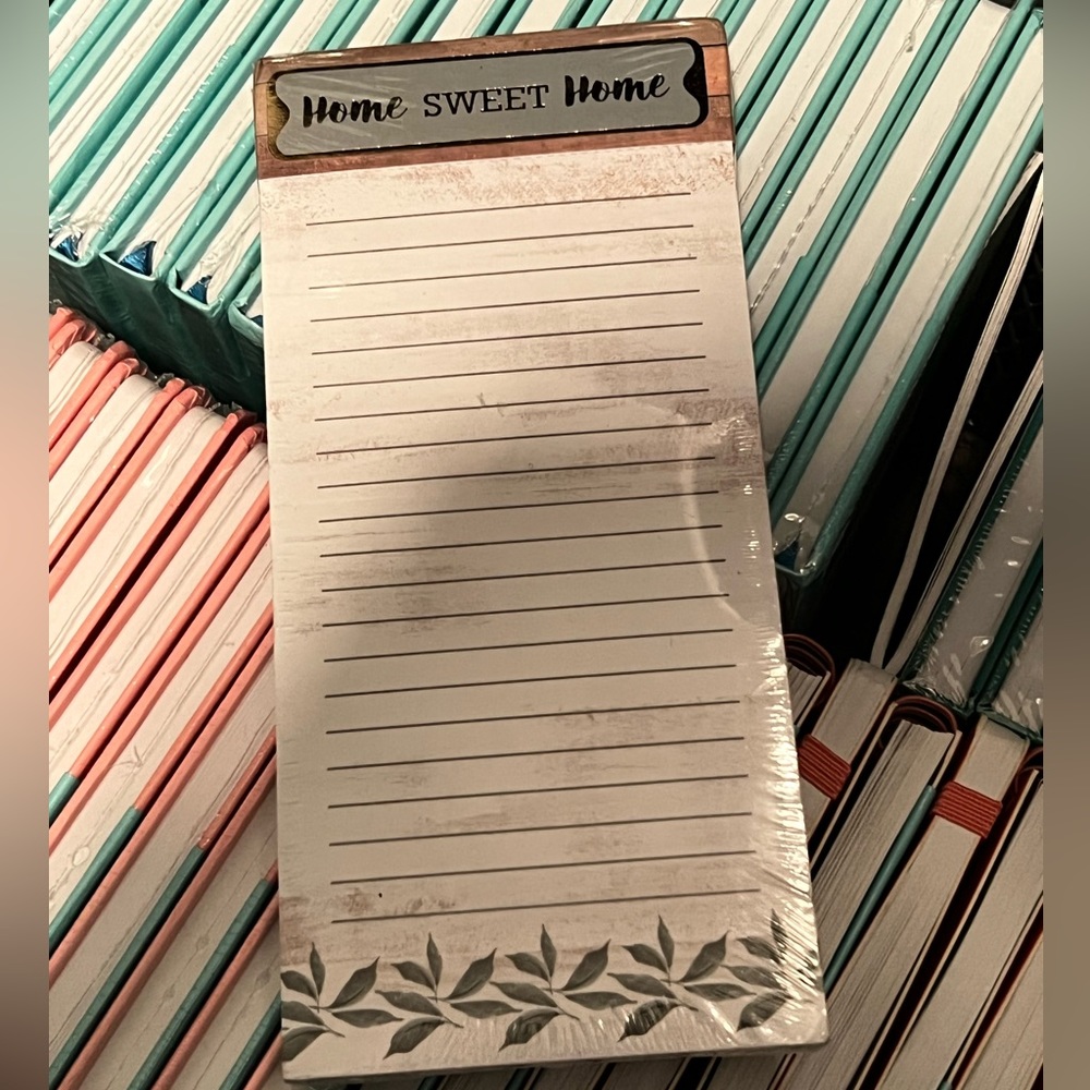 Home sweet home lined list notepad notebook magnetic